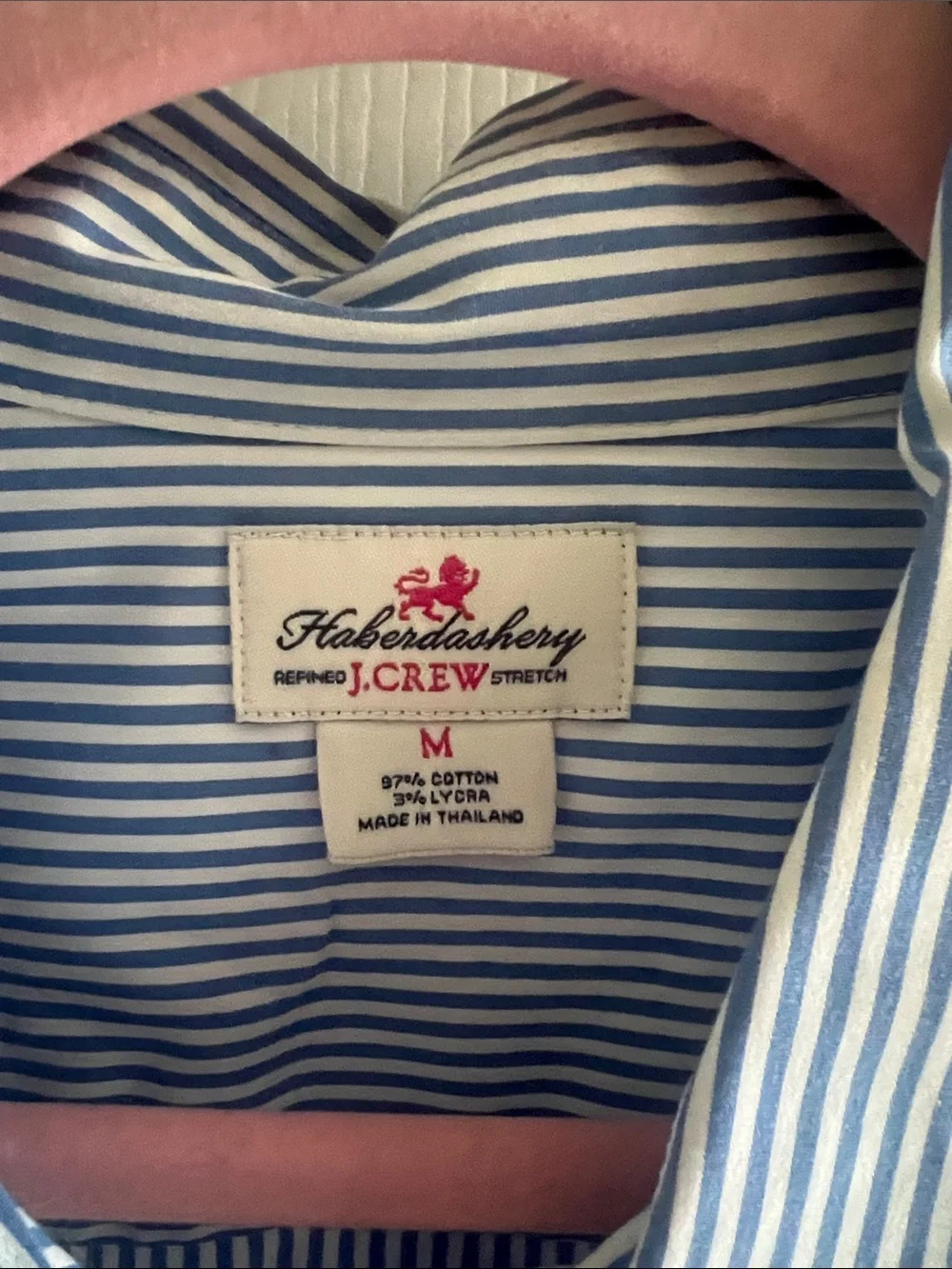 J. Crew Blue and White Vertical Stripe Dress Shirt